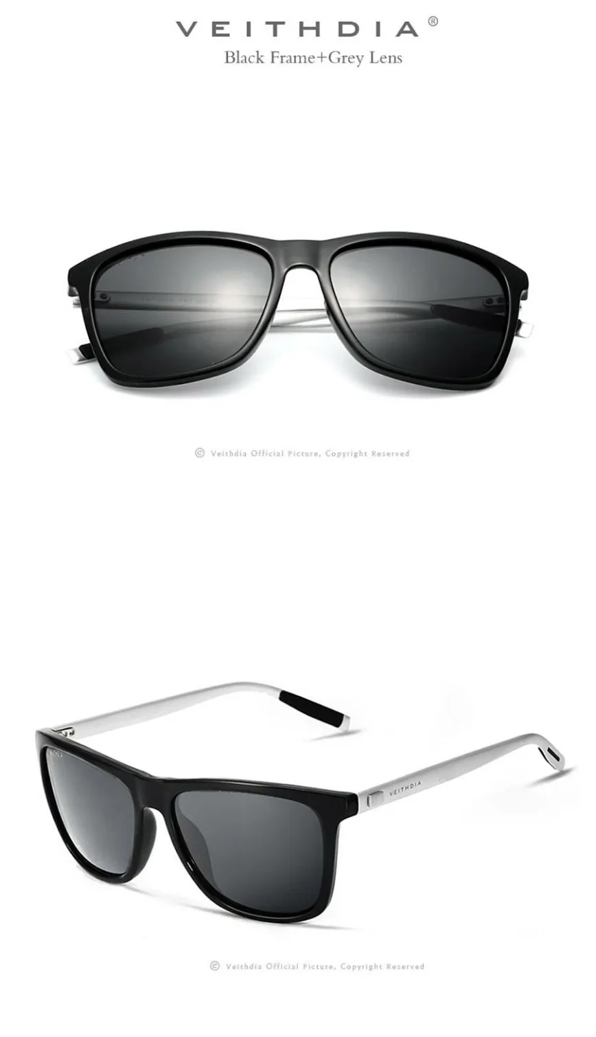 Бренд VEITHDIA, унисекс, Ретро стиль, алюминий+ TR90, солнцезащитные очки, поляризационные линзы, винтажные очки, аксессуары, солнцезащитные очки для мужчин/женщин 6108