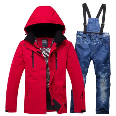 Зимний лыжный костюм Для мужчин Для женщин высокое качество лыжная куртка и штаны Зимние теплые Водонепроницаемый ветрозащитный женский лыжный костюм s - Цвет: color 11