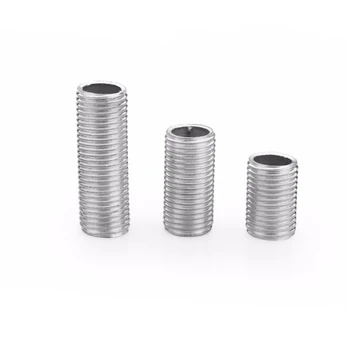 

M8*1 pitch 10-100 mm length hollow steel screw bolt lighting full male outer thread tube pole Lamp rod connector fastener screw