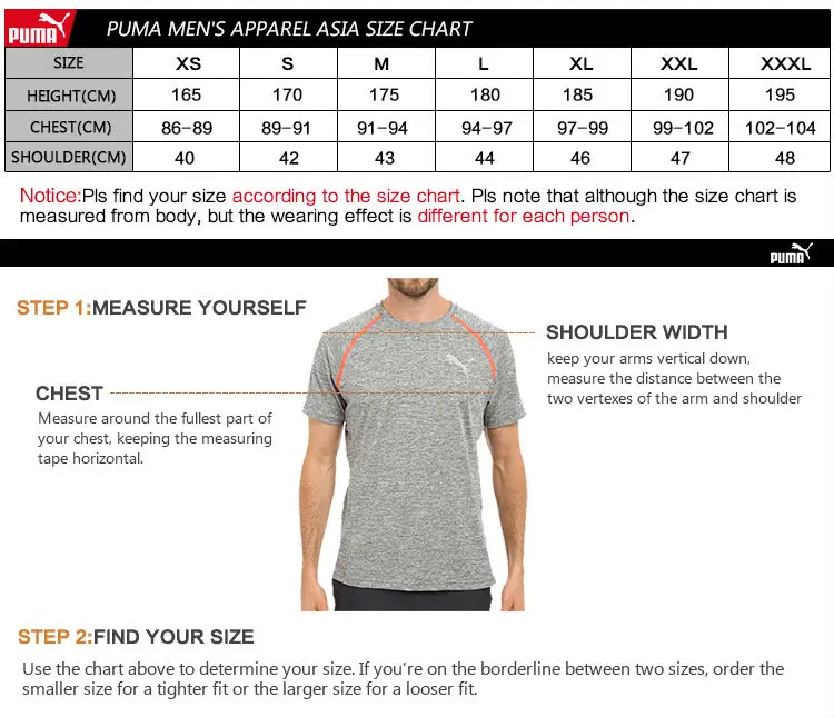 Puma Mens Lounge Pants Size Chart