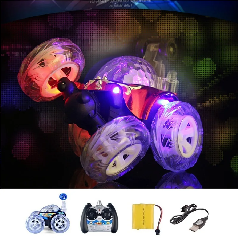 

RC Car with light and sound Remote Control Toy Stunt Car Monster Truck Electric Dancing Drift Model Rotating Wheel Vehicle Motor