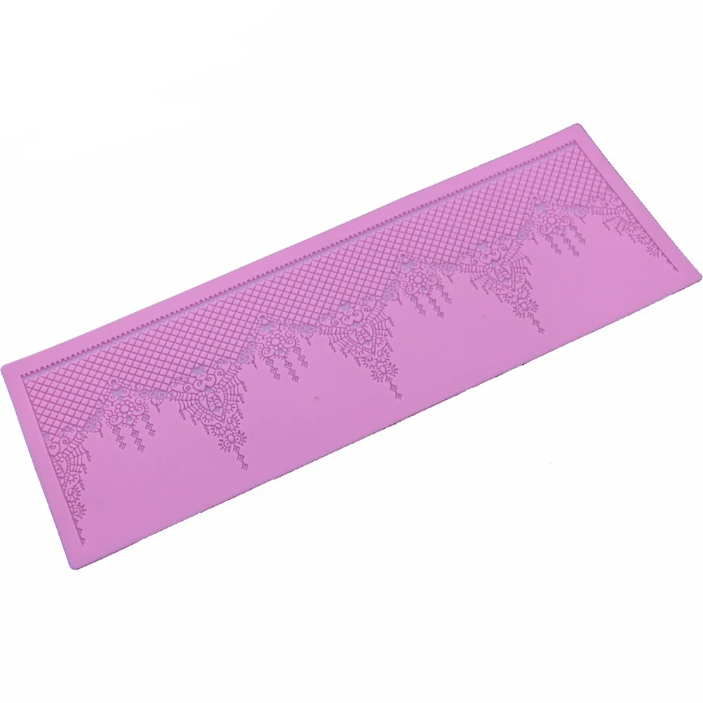 

Party Decorative Silicone Cake Lace Mat Border Sugar Lace Mold Cupcake Gum Paste Fondant Mold Baking Tools Wedding Decoration