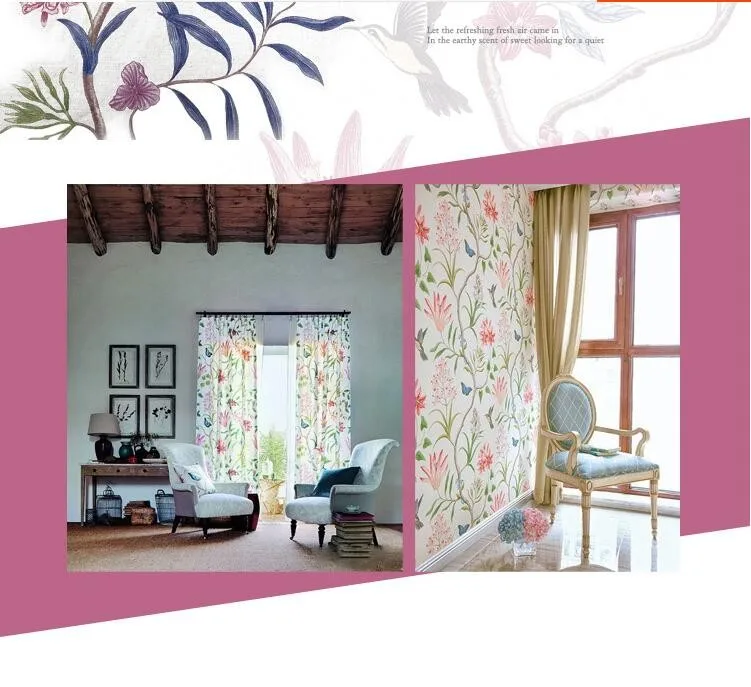 Fashion American Style Window Blakout Curtain for Living Room Bedroom Kitchen Treatments Cotton Linen Fabric Draperies