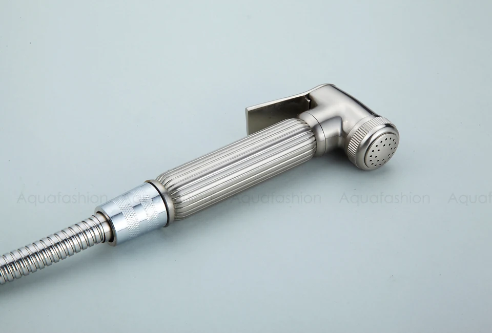 Contemparory Pull Out Kitchen Mixer Faucet Brushed Nickel Double Spout Mixer Tap Brass Kitchen Faucets Deck Mounted (9)