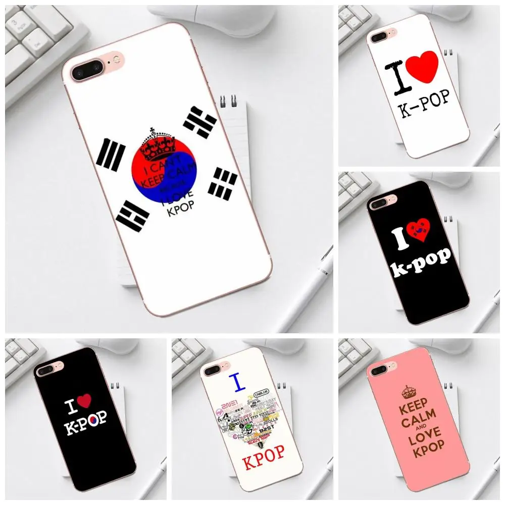 

Qdowpz I Love Kpop For Galaxy Alpha Core Prime Note 4 5 8 S3 S4 S5 S6 S7 S8 S9 mini edge Plus TPU Soft Rubber Phone Case
