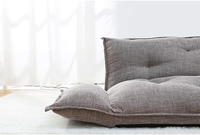 Y81 Modern Design Floor Sofa Bed Adjustable Sofa Plaid Japanese Style Furniture Living Room RecliningFolding Sofa with Pillow