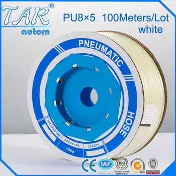 

PU Tube 8mm*5mm (100meter/roll) pneumatic tubes pneumatic hoses Polyurethane tube plastic hose air hose PU pipe PU hose white