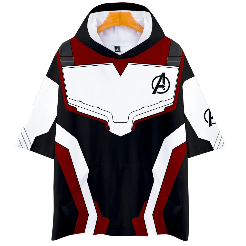 Men Kids The Avengers 4 Endgame Quantum Realm T-shirt with Hat Sport Tops Cosplay Costume Male Summer Short Sleeve Tops Men Kids The Avengers 4 Endgame Quantum Realm T-shirt with Hat Sport Tops Cosplay Costume Male Summer Short Sleeve Tops