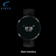 Браслет для смарт-часов стальные часы мониторинг сердечного ритма кровяное давление измеряющие наручные часы круглые умные часы для Android IOS