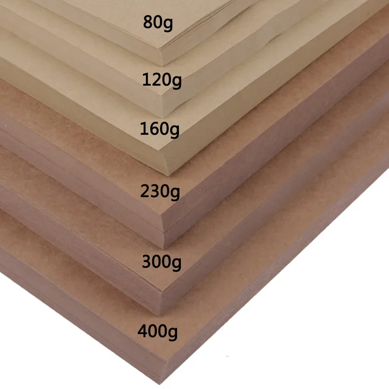 50 шт./лот A3 A5 A4 Крафт-Бумага коричневая бумага для рукоделия плотная доска картонная бумага для открыток DIY Бумага для изготовления открыток 80 г 120 г 150 г 200 г 250 г
