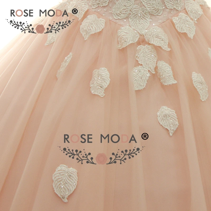 Rose Moda Quinceanera Dresses Off Shoulder V Neck Puffy Real Photos