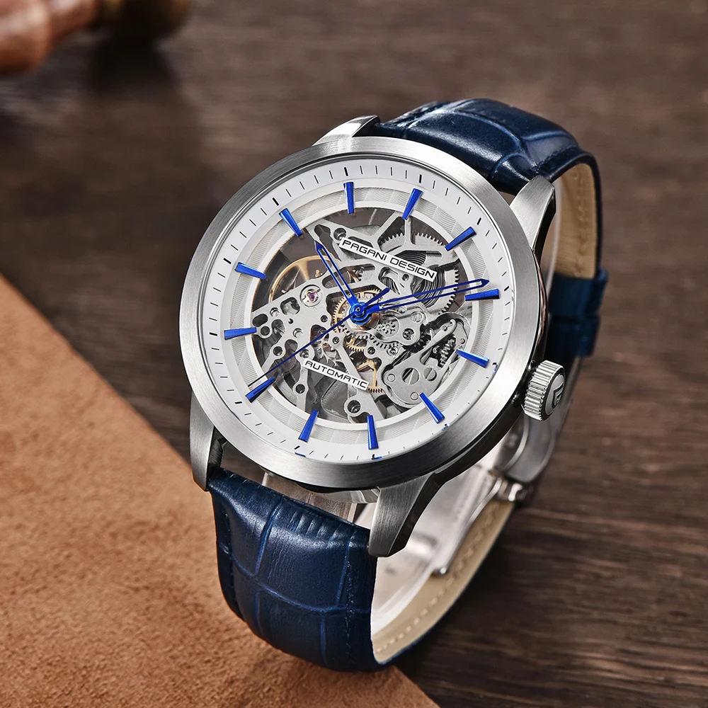 PAGANI Marque Creux кожаный Les loisirs Hommes de Montres De роскошные механические часы Montre homme Nouveau Relogio Masculino