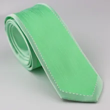 LAMMULIN мужской облегающий галстук Серебряная граница с зеленой микрофиброй полосатый тканый Женский Галстук Свадебный галстук Gravatas Corbata