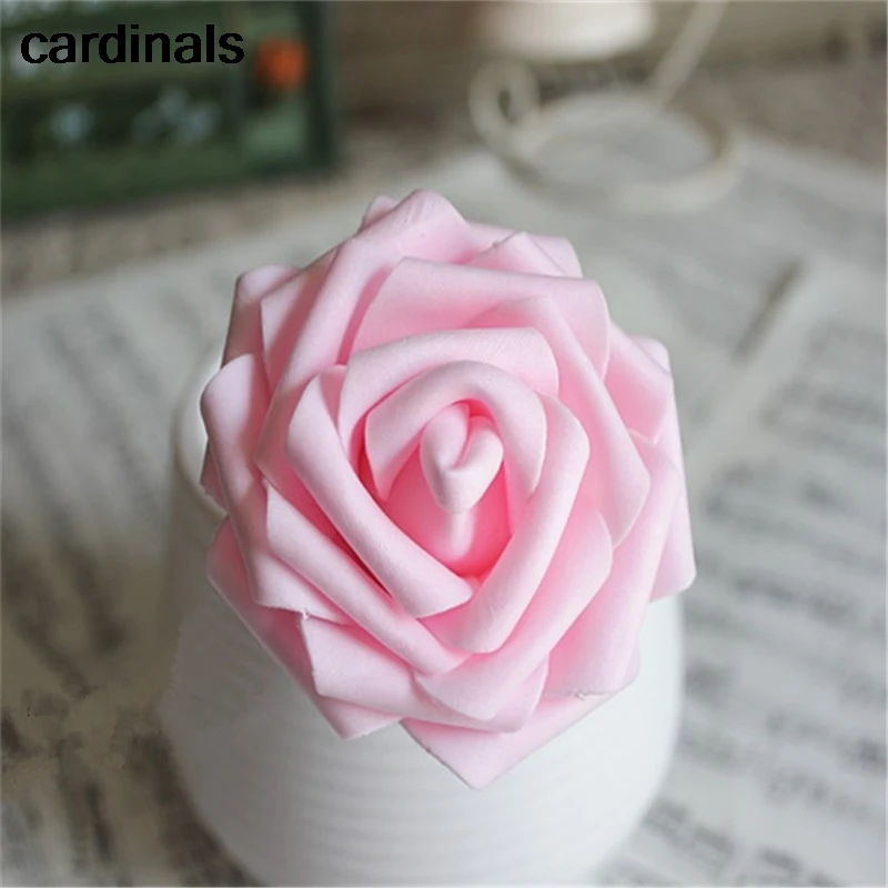 

10pcs Artificial Mini Head PE Rose Foam Flowers BouquetScrapbooking Solid Headmade DIY Flower Ball Wedding Party Decoration