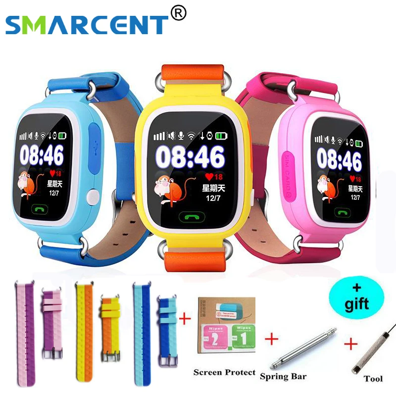 Q90 GPS Smart font b baby b font smart watch phone kids GPS Wifi Smart Watch