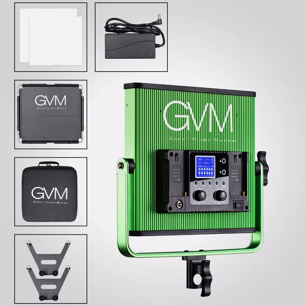 

CRI97 LED Video Light with Barndoor Set Studio Bi-color 3200K-5600K For Photography Shooting Lighting Equipment