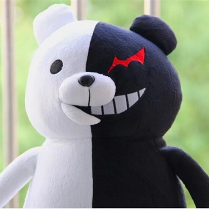 Dangan Ronpa Super Danganronpa 2 Monokuma Black & White Bear Plush Toy Soft Stuffed Animal Dolls Birthday Gift for Children Kids