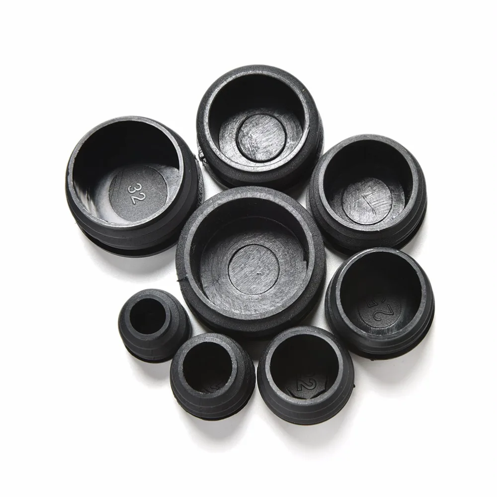 Hot-Selling 10Pcs Black PVC Plastic Furniture Leg Plug Blanking End Cap Bung For Round Pipe Tube