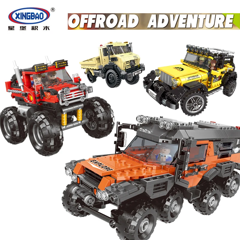 

XingBao 03024 03025 03026 03027 LegoINGlys Car TECHNIC Off-Road Adventure Building Blocks DIY MOC Bricks Educational Toys Gift