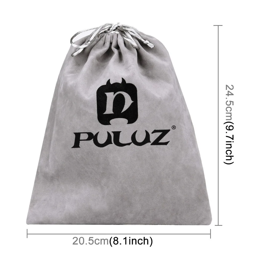 PULUZ мягкие фланелевые сумка с пребыванием шнур для GoPro серый нейлон сетка сумка для хранения пребывания шнур аксессуары сумки черный /серый