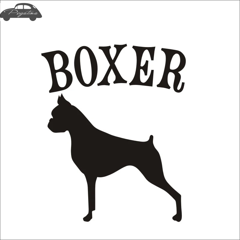 Car Boxer Car Pet Shop Sticker Dog Decal Boxer Posters Vinyl Wall Art Decals Decor Mural Pet Shop Sticker