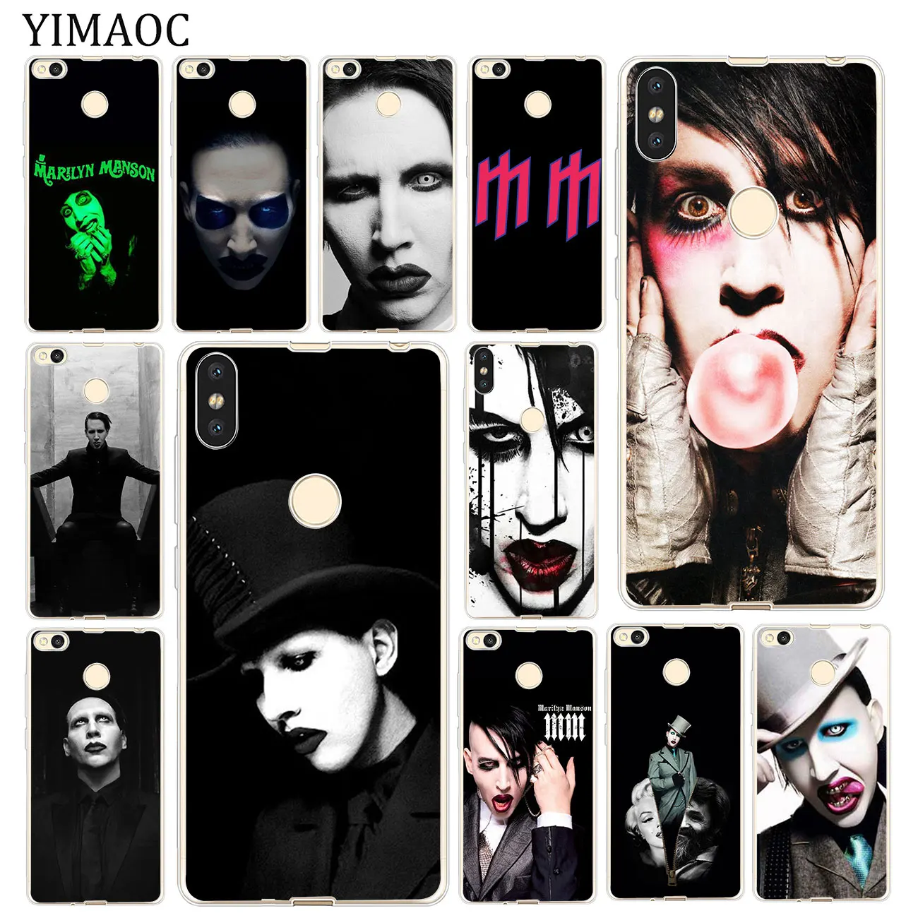 

YIMAOC Marilyn Manson Protective Soft Case for Xiaomi MI Redmi S2 6A 4A GO Note 7 5 6 Pro Plus 5A Prime 4 4X Cover