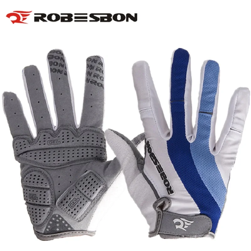 Robesbon мужские теплые MTB Bicicletas Guantes полный палец велосипед на открытом воздухе Спорт Luvas зима осень велосипедные перчатки