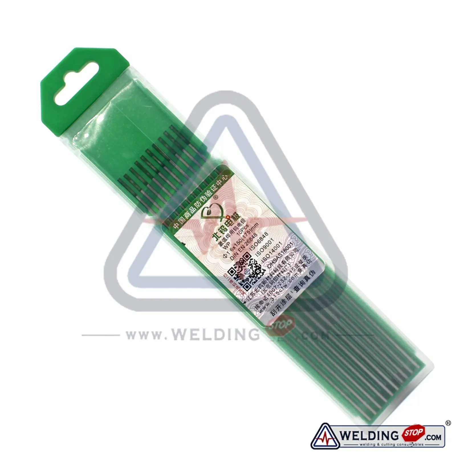 WP20 TIG сварочный чистый вольфрамовый электрод 1 6X150 мм 1/16 &quotX 6&quot зеленый PK/10 |