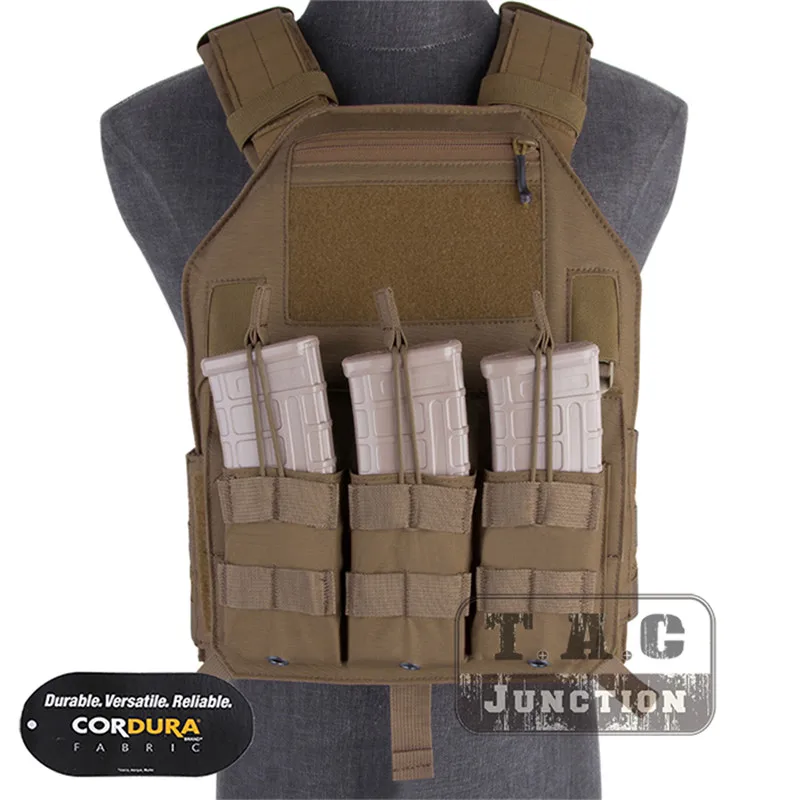 

Emerson Tactical LBX-4020 A2 Armatus II Slick Plate Carrier EmersonGear Adjustable Vest Lightweight Body Armor w/ M4 Mag Pouch