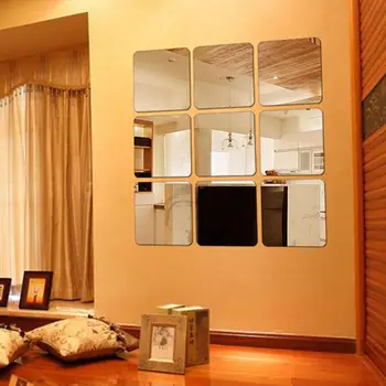 

6-12pcs Mirror Triangles Wall Art Acrylic Mirror Wall Sticker House Decoration DIY Wall Decals Art for Living Room Home Decor