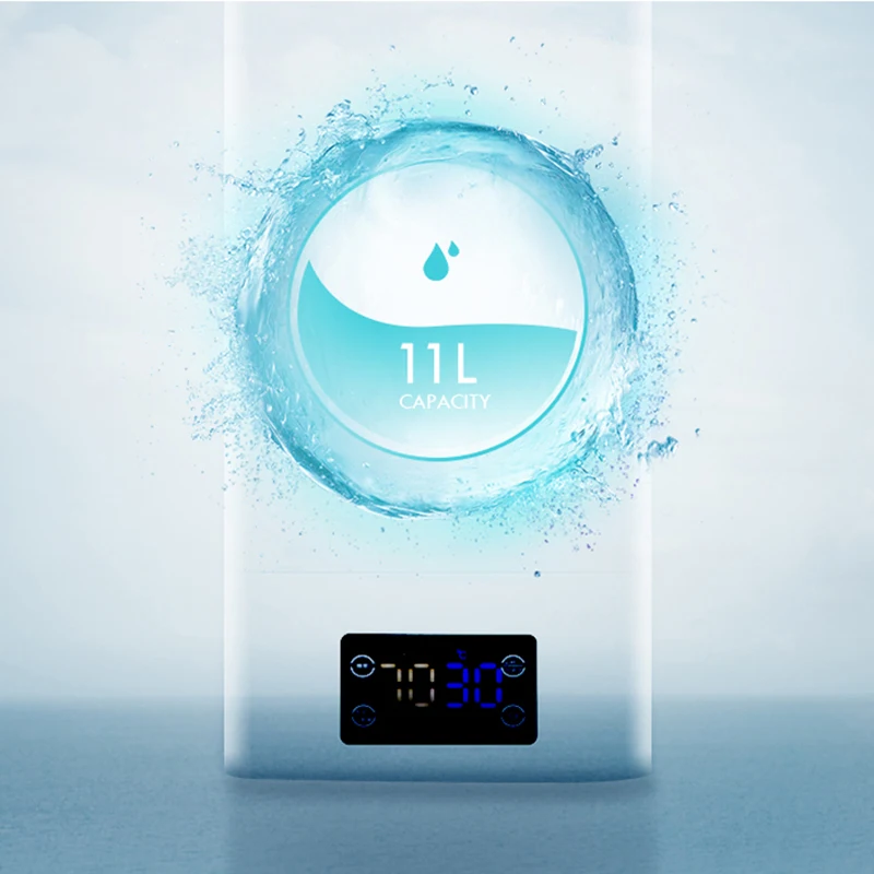 Online DMWD Industrielle Luft ultraschall luftbefeuchter Stumm Kommerziellen Supermarkt Gemüse Nebel Maker 11L Fogger Spray Anion Luftbefeuchter