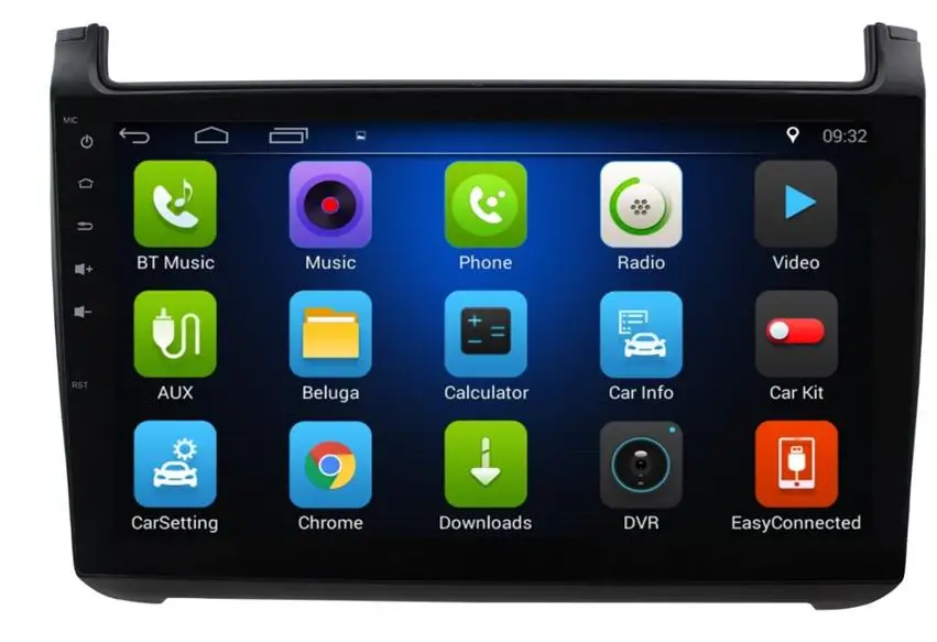 Бесплатная доставка Android 6.0 9 дюймов автомобиля DVD GPS для VW Мужские поло 2014 4-core