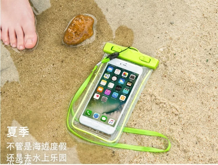Сумка для телефона Apple набор для дайвинга сенсорный экран фосфоресцирующий плавание Герметичная сумка Горячая весна фотография сенсорная водонепроницаемая сумка