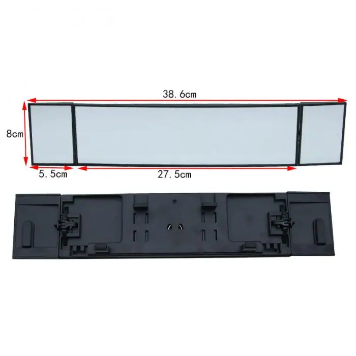Carro Curva Larga Convexo Interior Refletor Clipe Tri-fold Panorâmica Espelho Retrovisor Td326 12 Espelho convexo