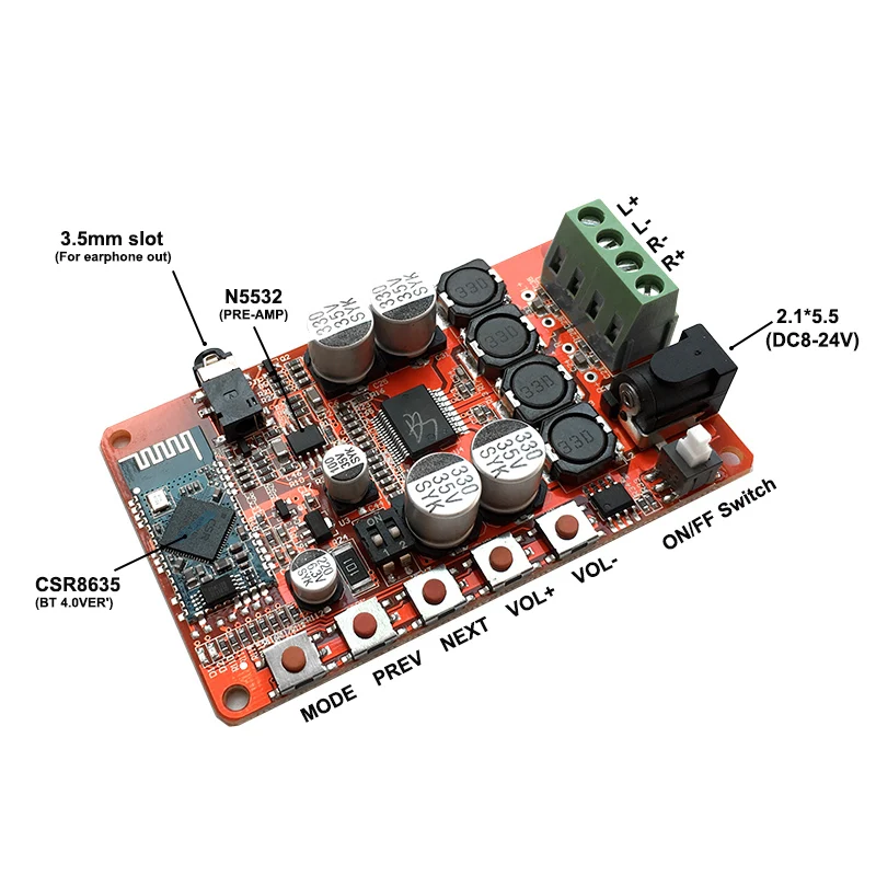 Цифровой Bluetooth усилитель плата чипа 2x50 Вт беспроводной Hi Fi 4 0 AMP модуль