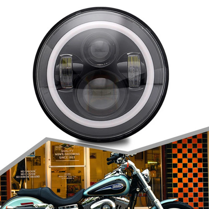

5.75inch 60W LED Headlight Fog lights For Harley Touring Motorcycle Clear PC Lens 6000K White High Quality Free Shipping