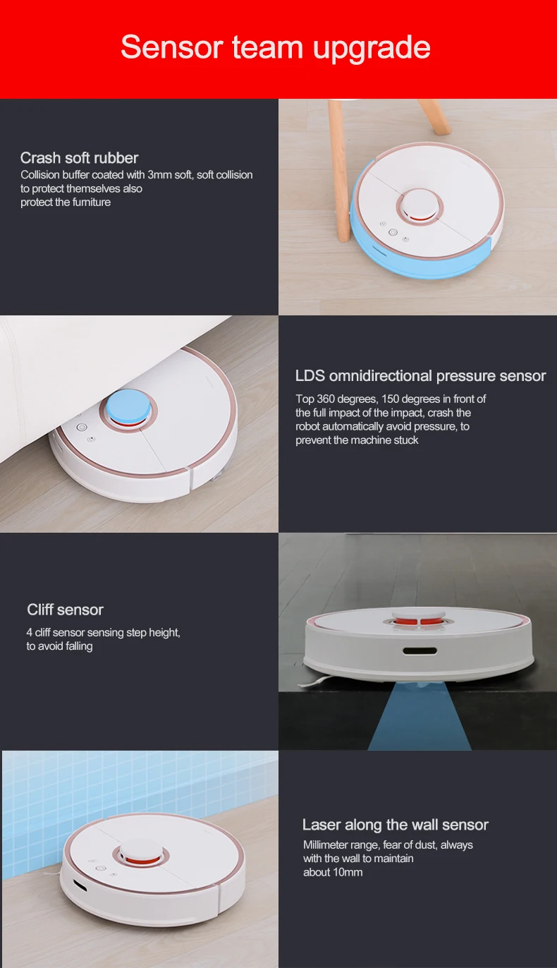 Best Xiaomi New Original Robot Vacuum Cleaner 2 Wet Drag Mop Smart Planned with Water Tank Automatic Sweeping Dust WIFI APP Control 21