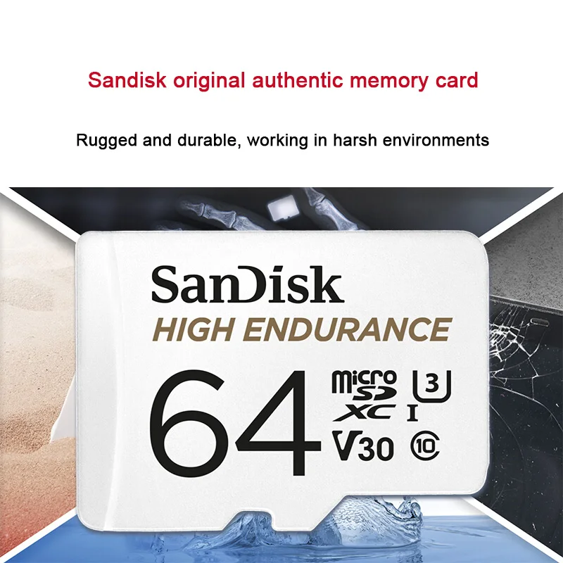 SanDisk карта памяти MicroSD карта памяти высокая выносливость MicroSD 32 Гб 64 Гб 128 ГБ до 100 м/с TF карта C10 U3 V30 Cartao De Memoria флешка