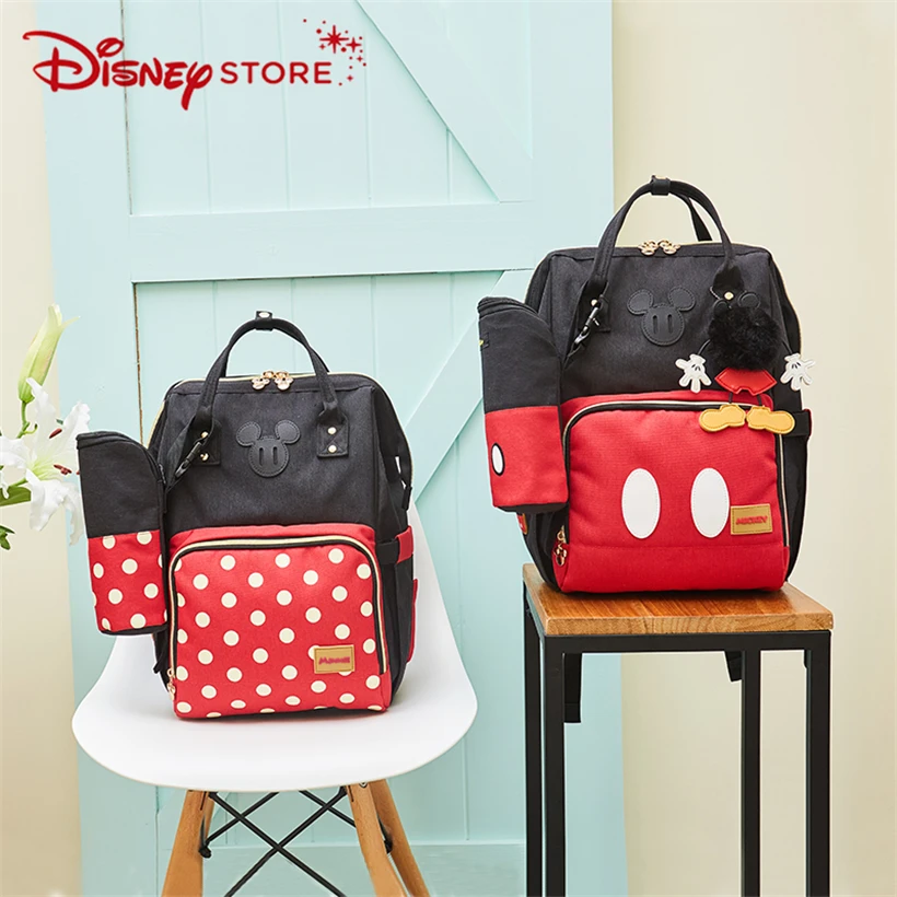 

Disney 2018 Mickey Baby Diaper Bag Mummy Travel Backpack Large Capacity Maternity Nappy Bags Nursing Bag For Baby Stroller Bag