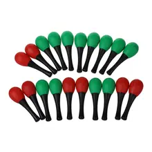 ABWE 10 пар смешных пластиковых ударных музыкальное яйцо Маракас яичные Шейкеры Детские игрушки(случайный цвет