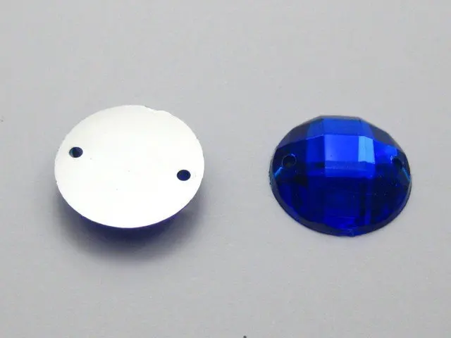 Diamantes de imitación de Coser acrílico en forma de 21x16mm botón flatback Con Agujero （ Café 