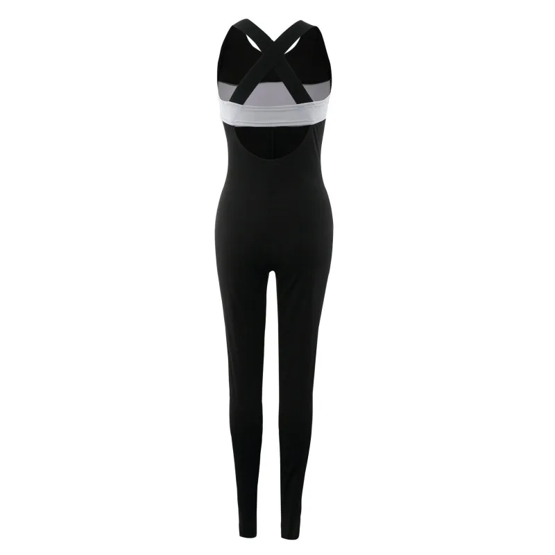 2018 Fashion Summer Jumpsuits for Women Patchwork Tight Bodysuit Women\\\'s Sportswear Backless Overalls Female