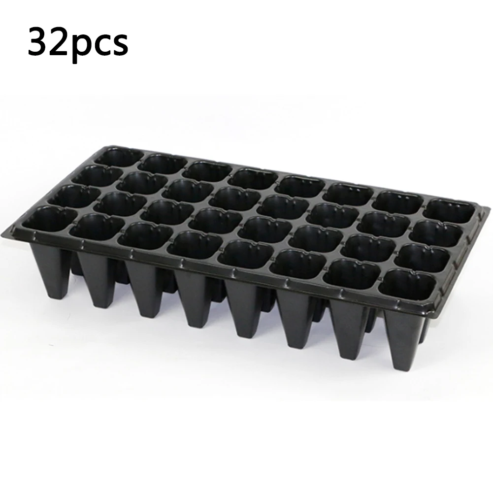 

32 Holes Plastic Cells Seedling Starter Trays Plant Flower Pots Nursery Grow Box Tray Plug Planting Planter Container