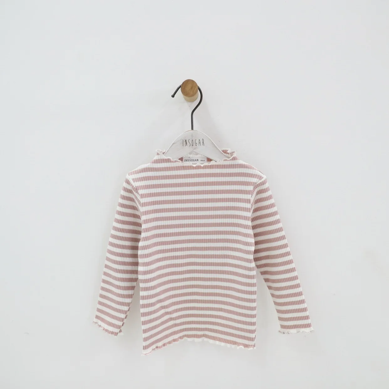 

Baby Girls T-shirt Striped Knitted Rib Cotton Children Clothes Baby Girls T-shirts Toddler Spring Costumes Casual Tee Blouse