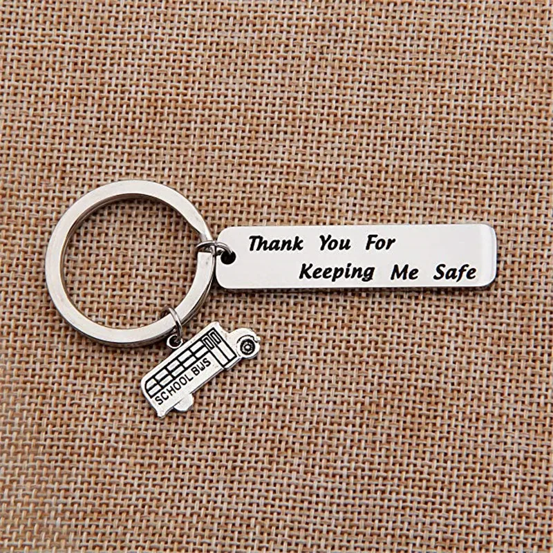 Thank You For Keeping Me Safe Bus Driver Keychain Key Chains Schoolbus Drivers Appreciation Gifts | Украшения и аксессуары
