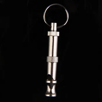 

Puppy Pet Dog Whistle Two-tone Ultrasonic Flute Stop Barking Adjustabl Ultrasonic Sound Repeller Cat Training Keychain Supplies