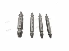 Wood working, 4 шт. Двойная Сторона Высверлить Поврежденные Винт Extractor Out Remover Разнорабочих Сломанный Болт Удаления Набор Инструментов в случае