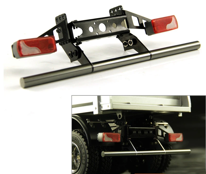 DishyKooker RC Truck Metal Rear Bumper for 1//14 Tamiya RC Truck Benz Man Scania Accessories