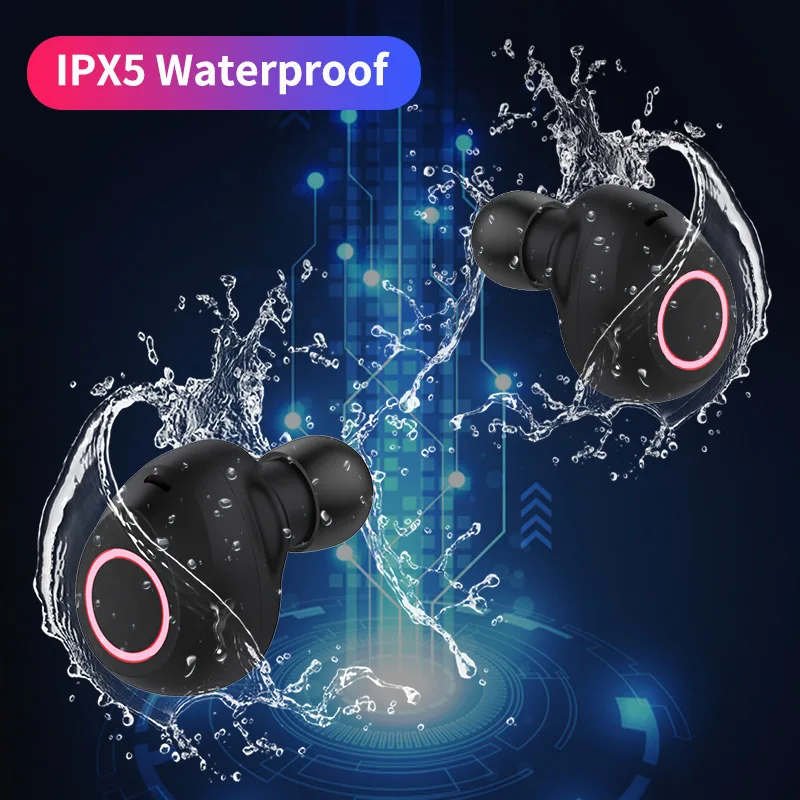 TWS беспроводная гарнитура с микрофоном Bluetooth 5,0 наушники HD стерео IPX5 водонепроницаемые наушники с шумоподавлением для samsung S10