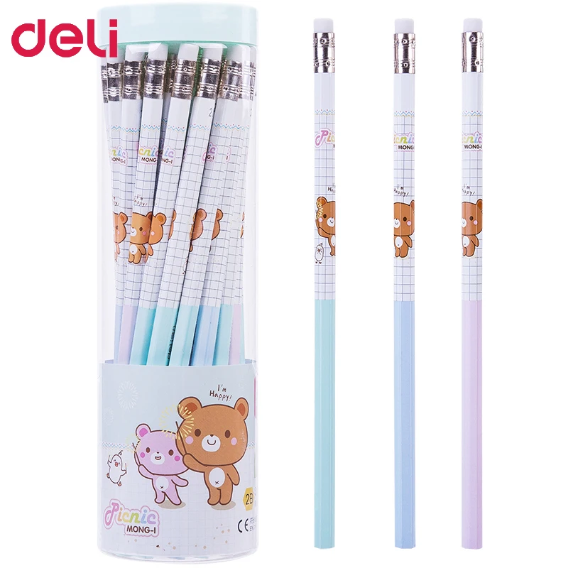 30 шт kawaii деревянные карандаши Мультяшные rilakkuma карандаш с ластиками для школы